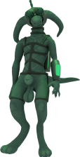 A petrid wearing a Council Pawn's gear¹