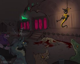 A slurk's final moments become this evening's main attraction¹ (cw: gore, snuff)